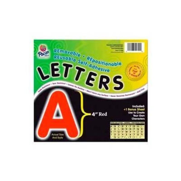 Pacon Corporation Pacon¬Æ 4" Self-Adhesive Letters, Red, 78 Characters/Pack 51621